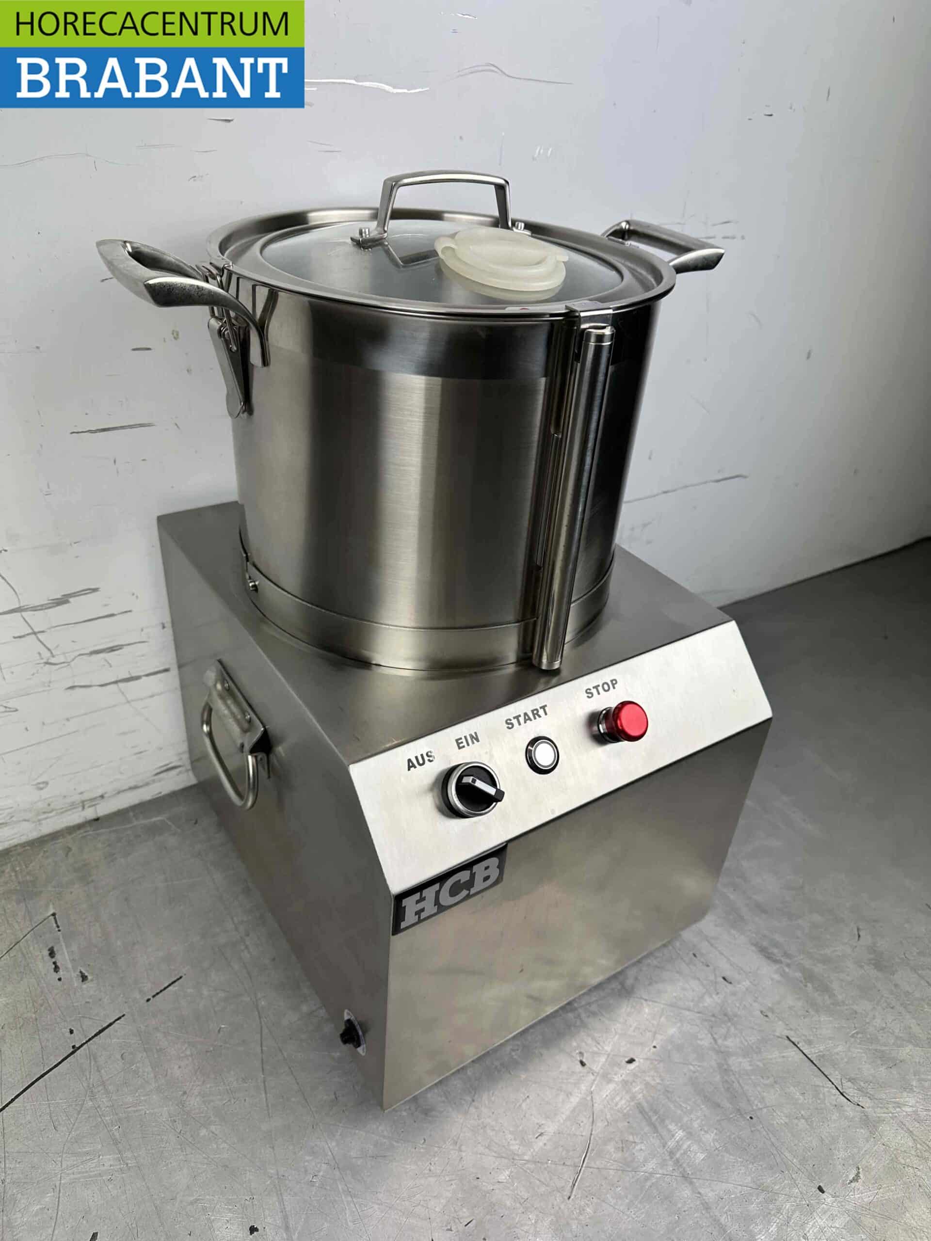 HCB RVS Groentesnijmachine Groentecutter 10 liter 230V Horeca - Afbeelding 3