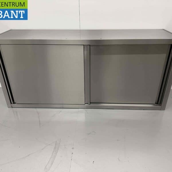 HCB RVS Wandkast Kast Premium-line 2 Schuifdeuren 150 cm Horeca