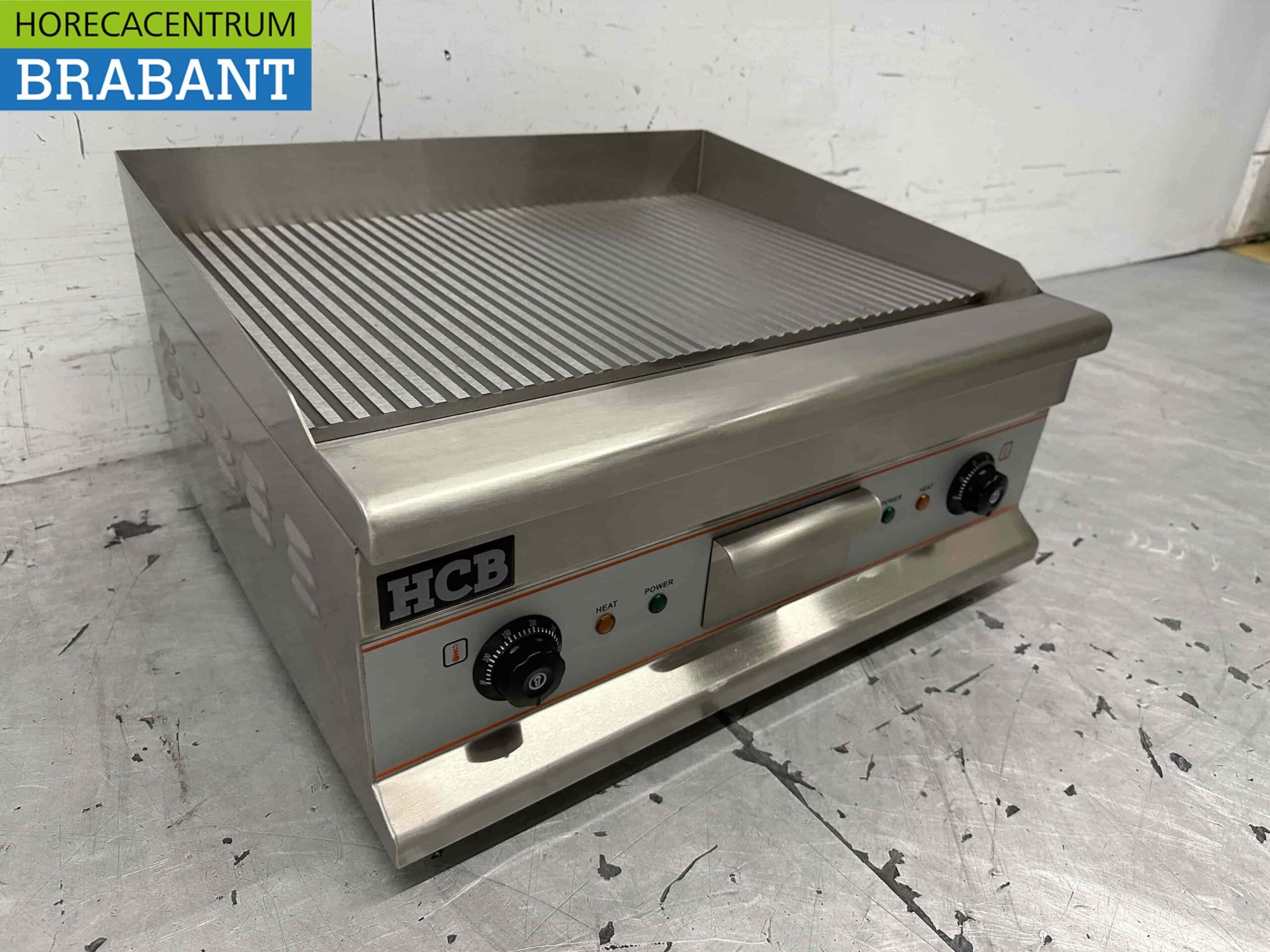 HCB RVS Grillplaat Bakplaat Geribbelde bakplaat 60 cm 400V Horeca - Afbeelding 4