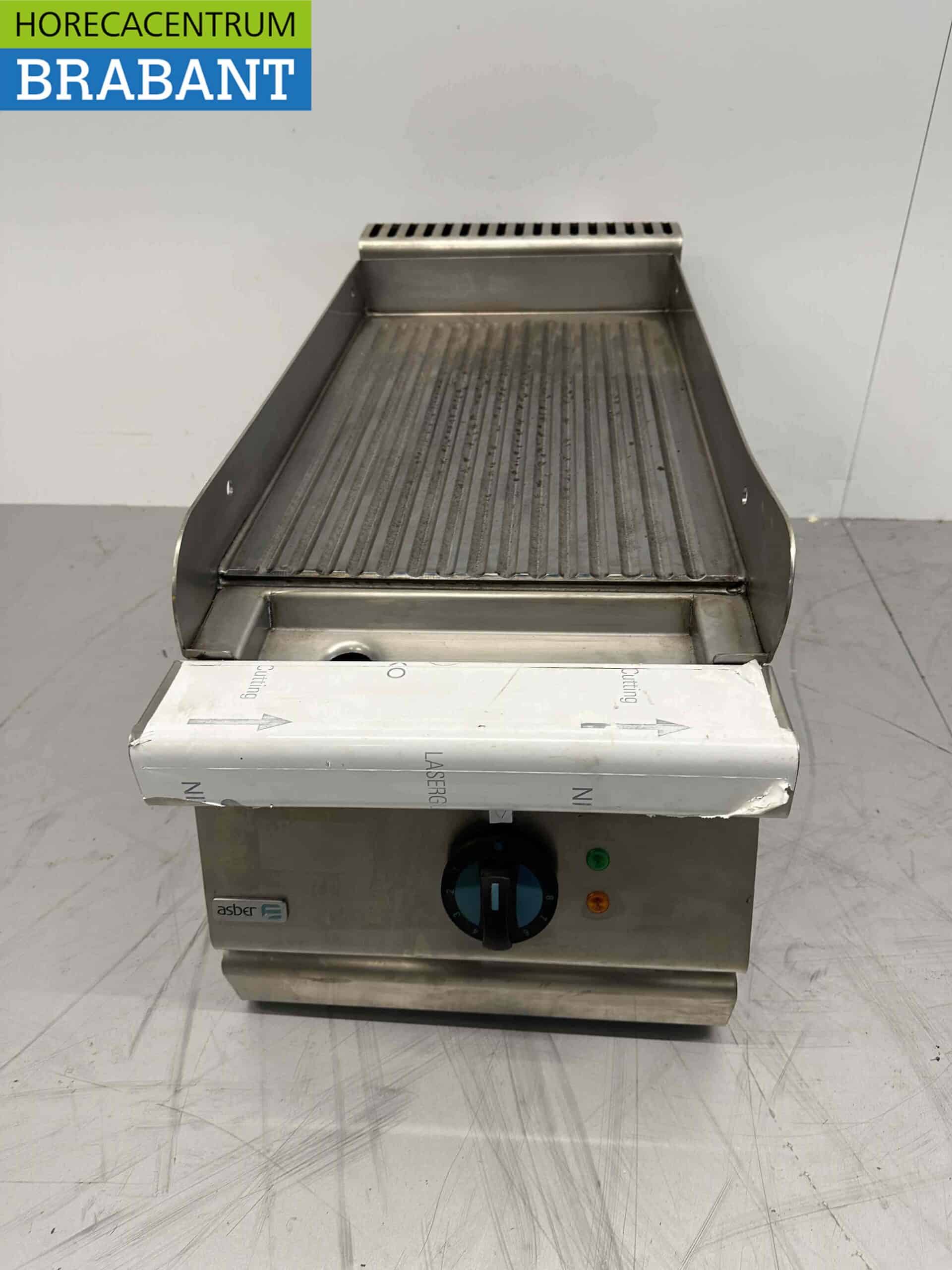 Asber RVS bakplaat grillplaat 35 cm 400V Horeca