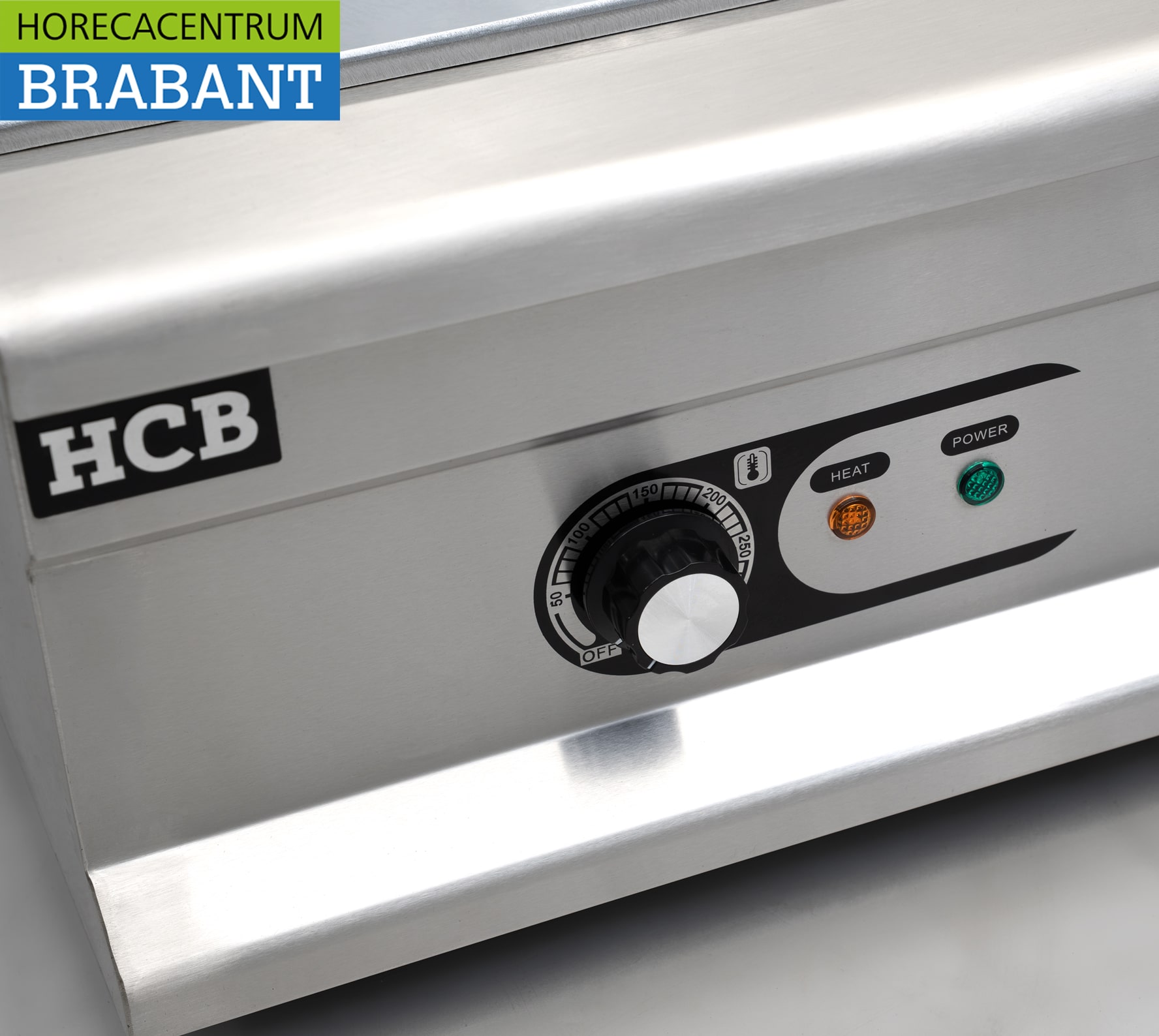 HCB RVS Bakplaat Grillplaat Chroom bakplaat 100 cm 400V Horeca - Afbeelding 4