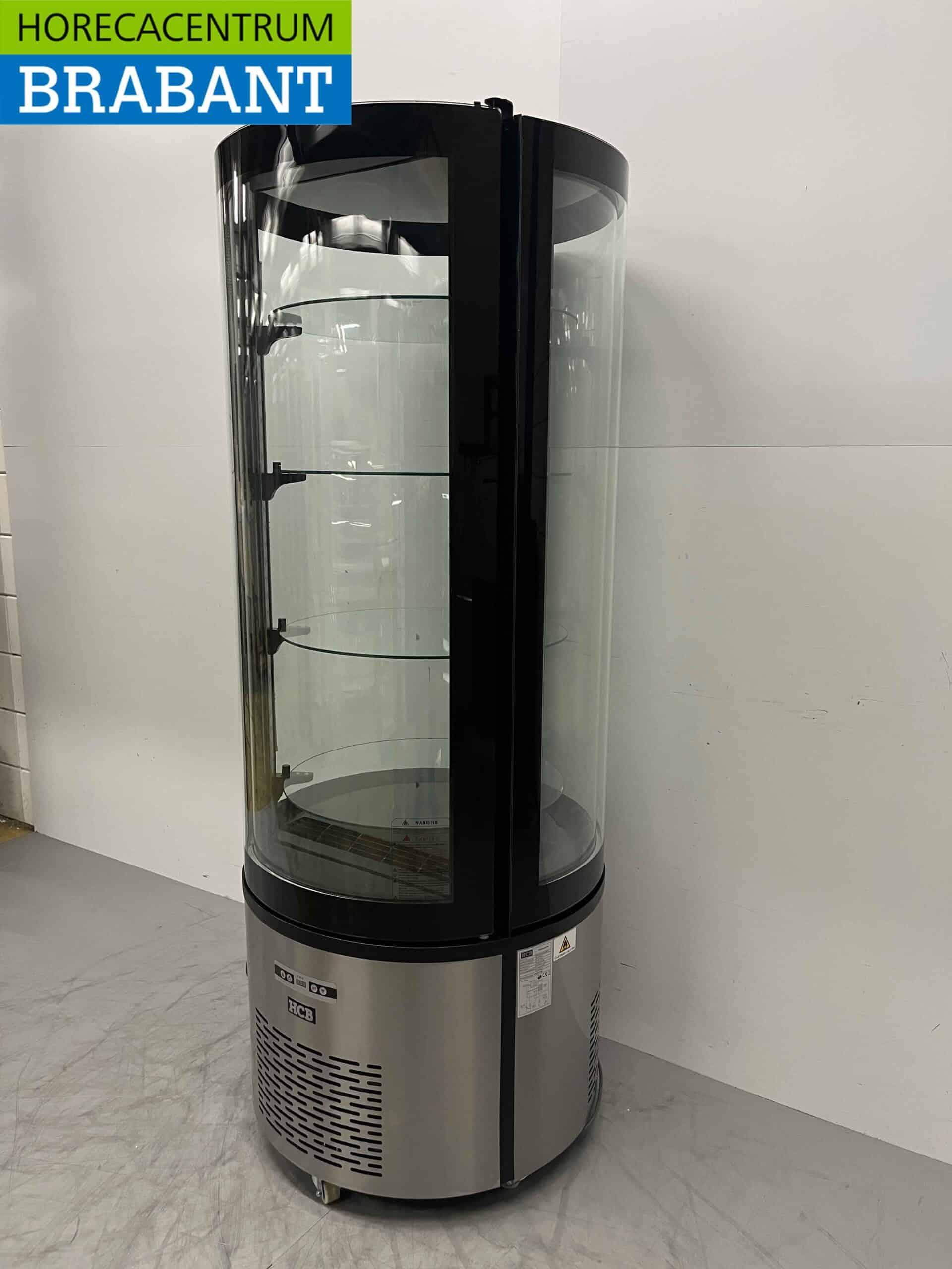 HCB RVS Ronde koelvitrine Gebaksvitrine 400 liter 230V Horeca - Afbeelding 2