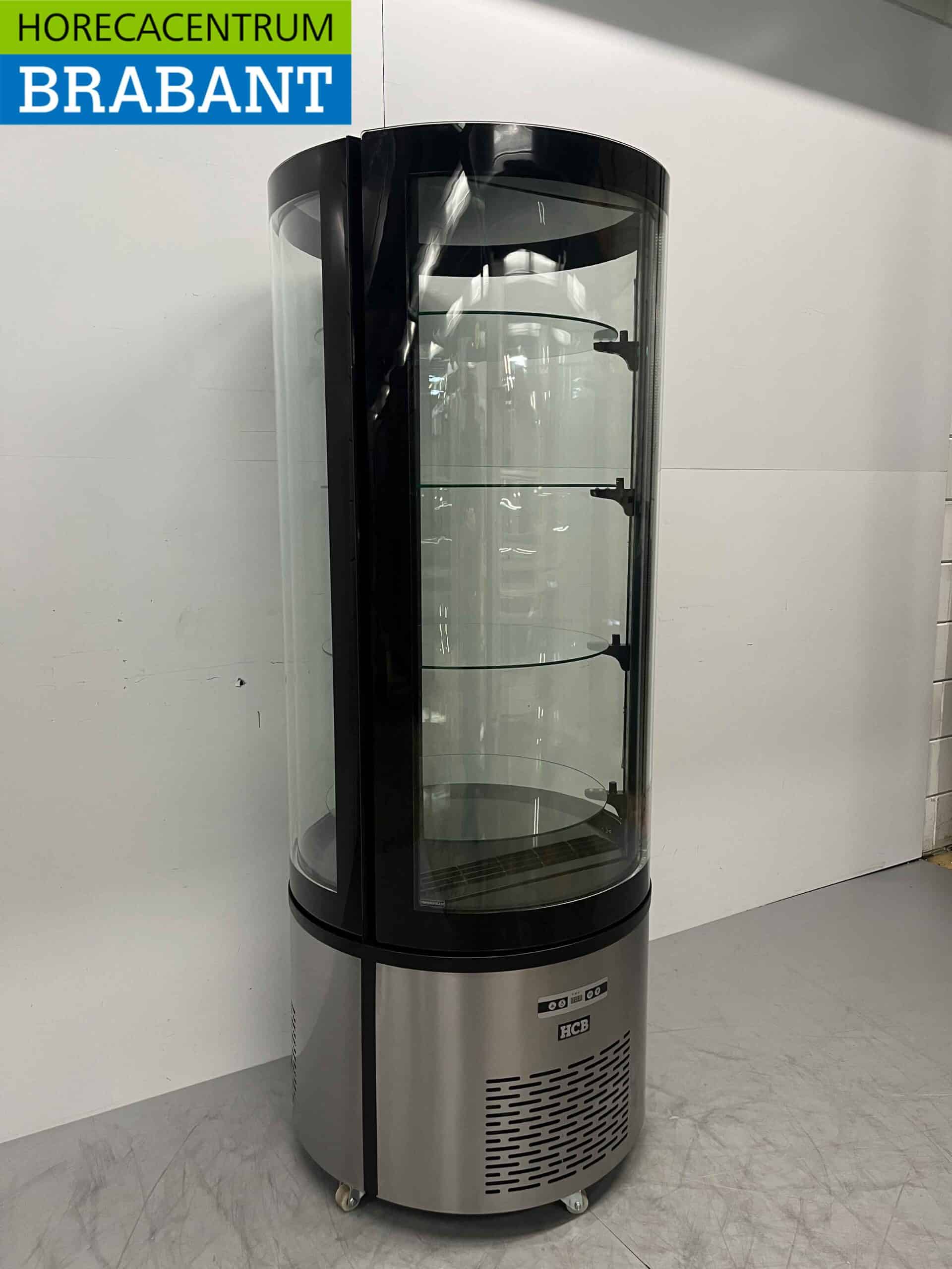 HCB RVS Ronde koelvitrine Gebaksvitrine 400 liter 230V Horeca - Afbeelding 3
