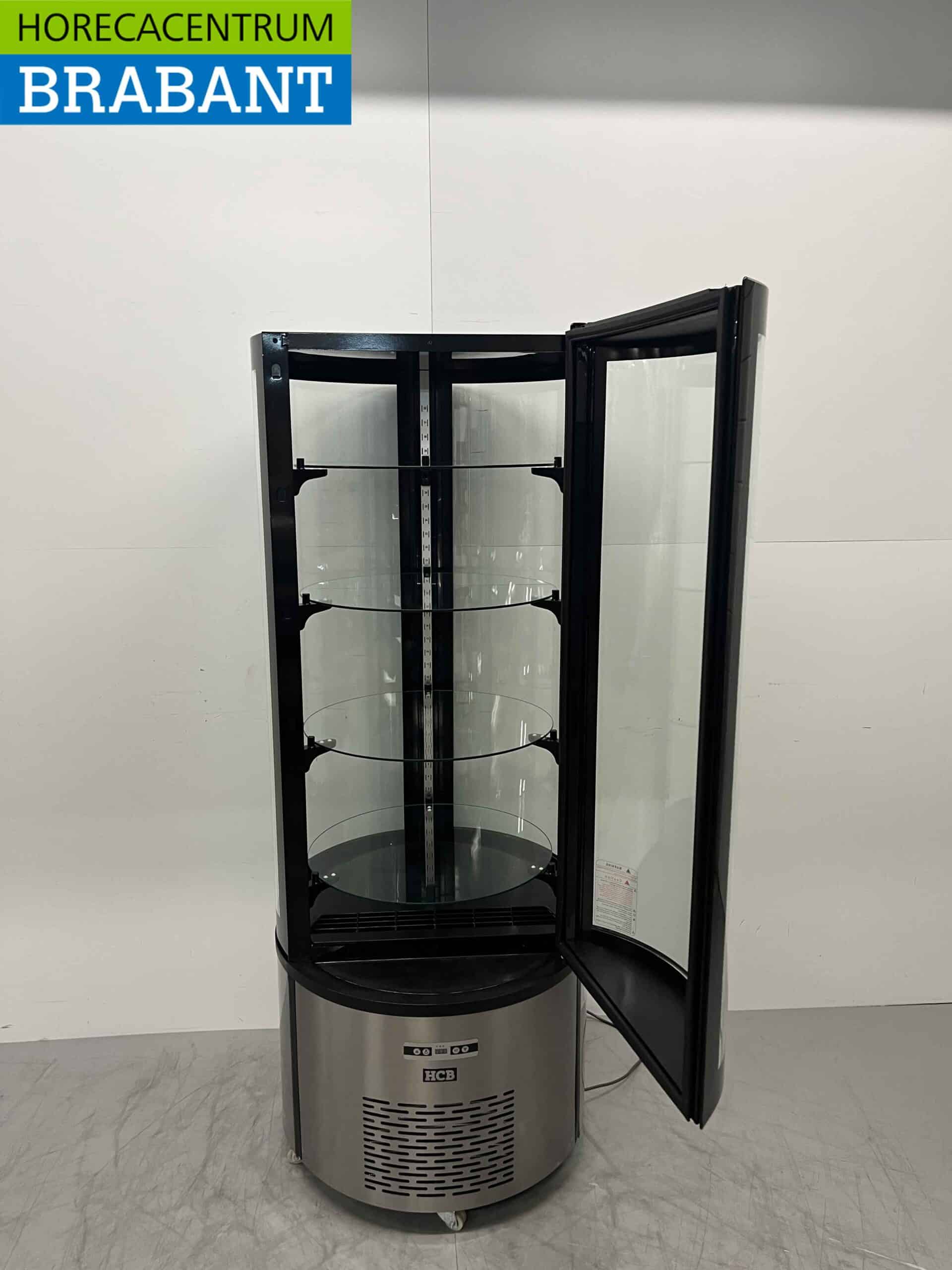 HCB RVS Ronde koelvitrine Gebaksvitrine 400 liter 230V Horeca - Afbeelding 4