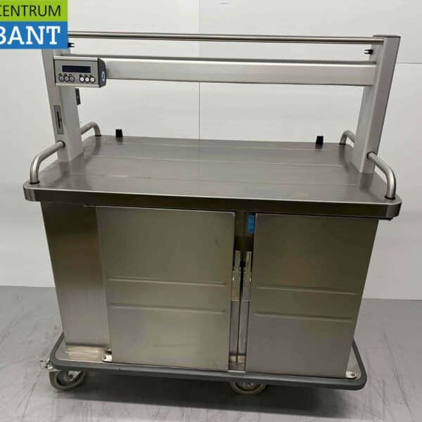 RVS Burlodge Cateringwagen verwarmd en gekoeld 8 x 1/1 GN 400V Horeca
