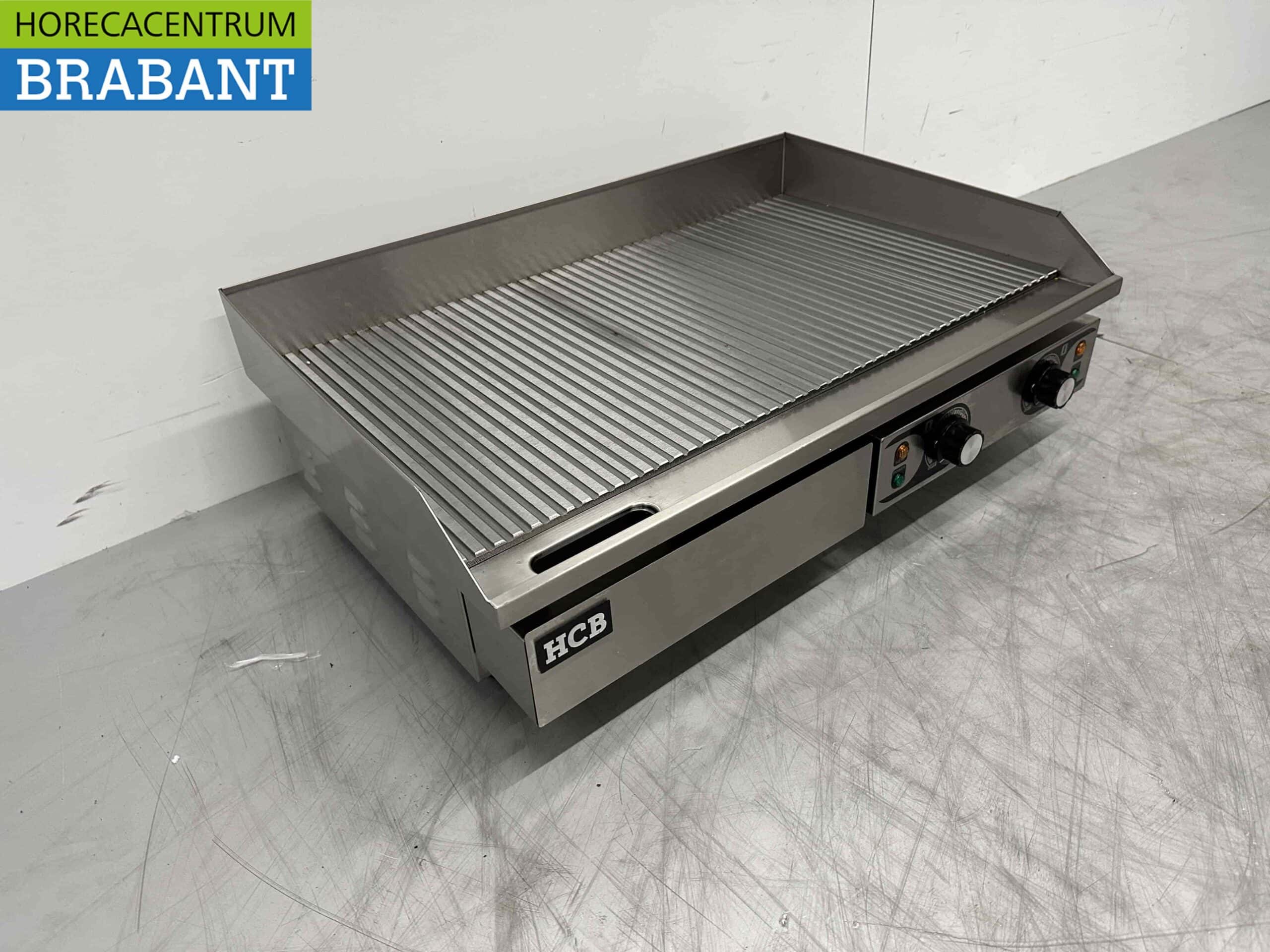 HCB RVS Grillplaat Bakplaat Geribbeld 73 cm 400V Horeca - Afbeelding 3