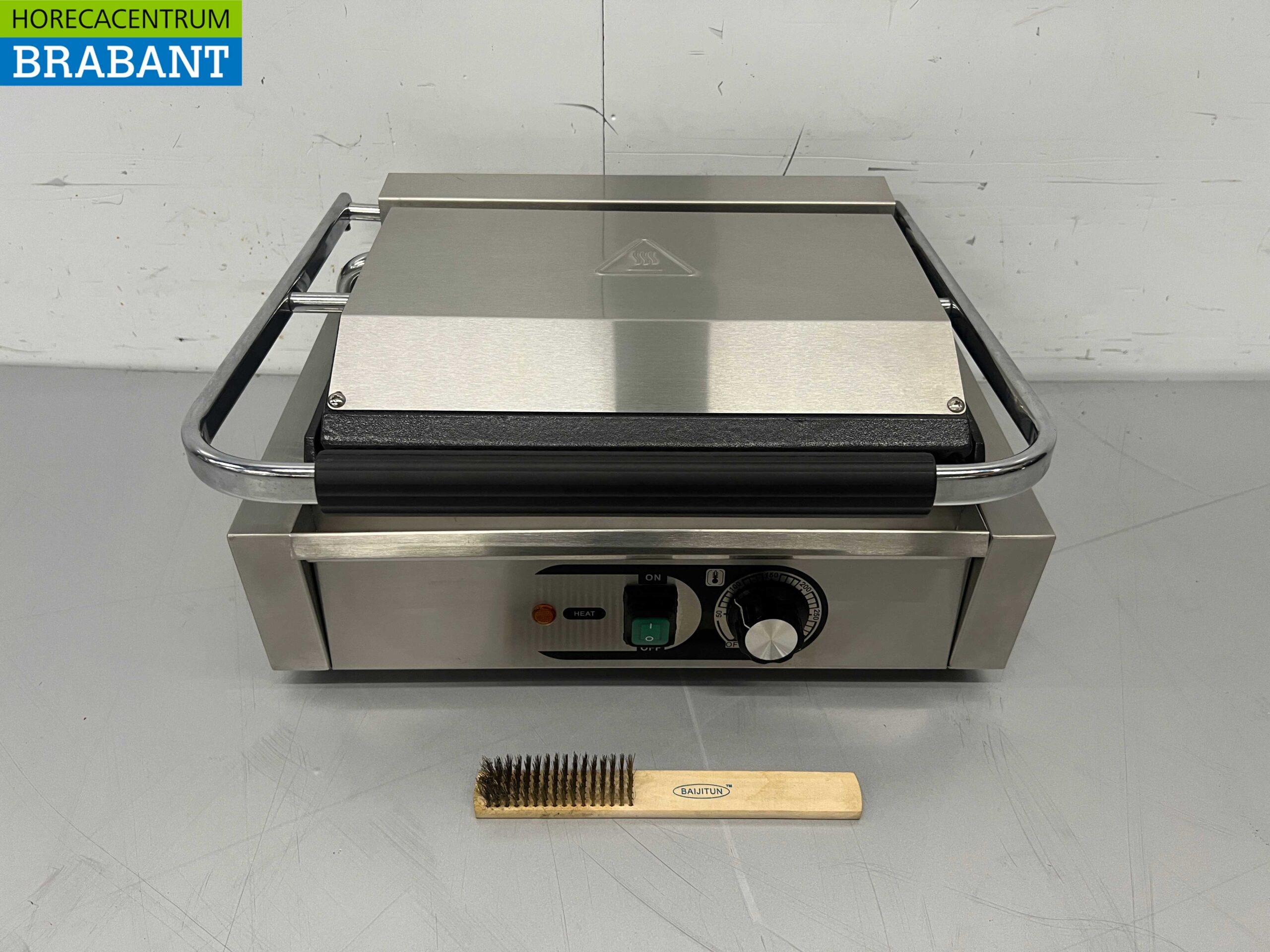 HCB RVS Contactgrill Paninigrill Grill Geribbeld/glad 230V Horeca