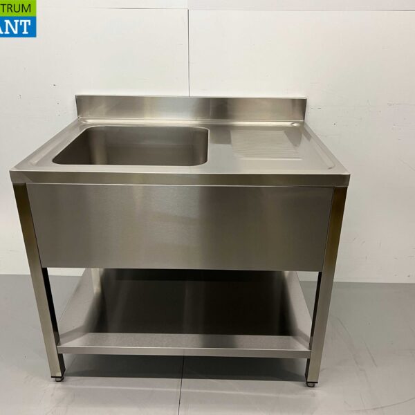 HCB RVS Spoeltafel Spoelbak Premium-line 100 cm Horeca