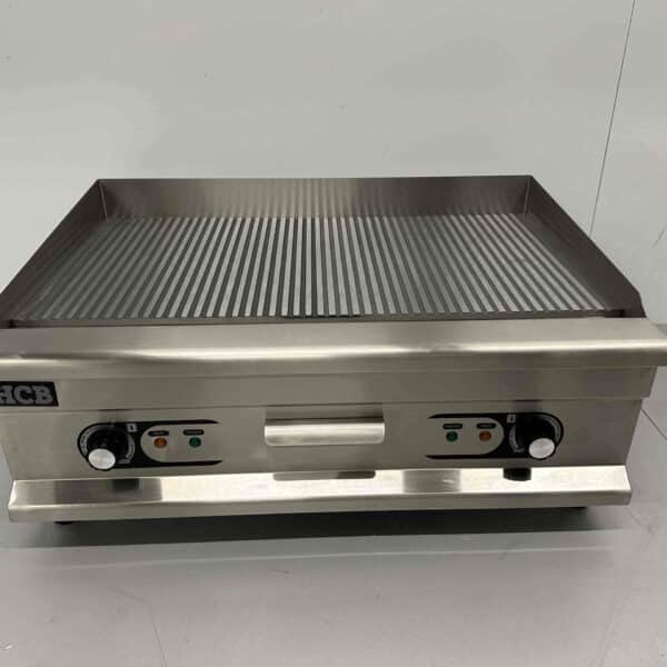 HCB RVS Grillplaat Bakplaat Geribbelde bakplaat 75 cm 400V Horeca