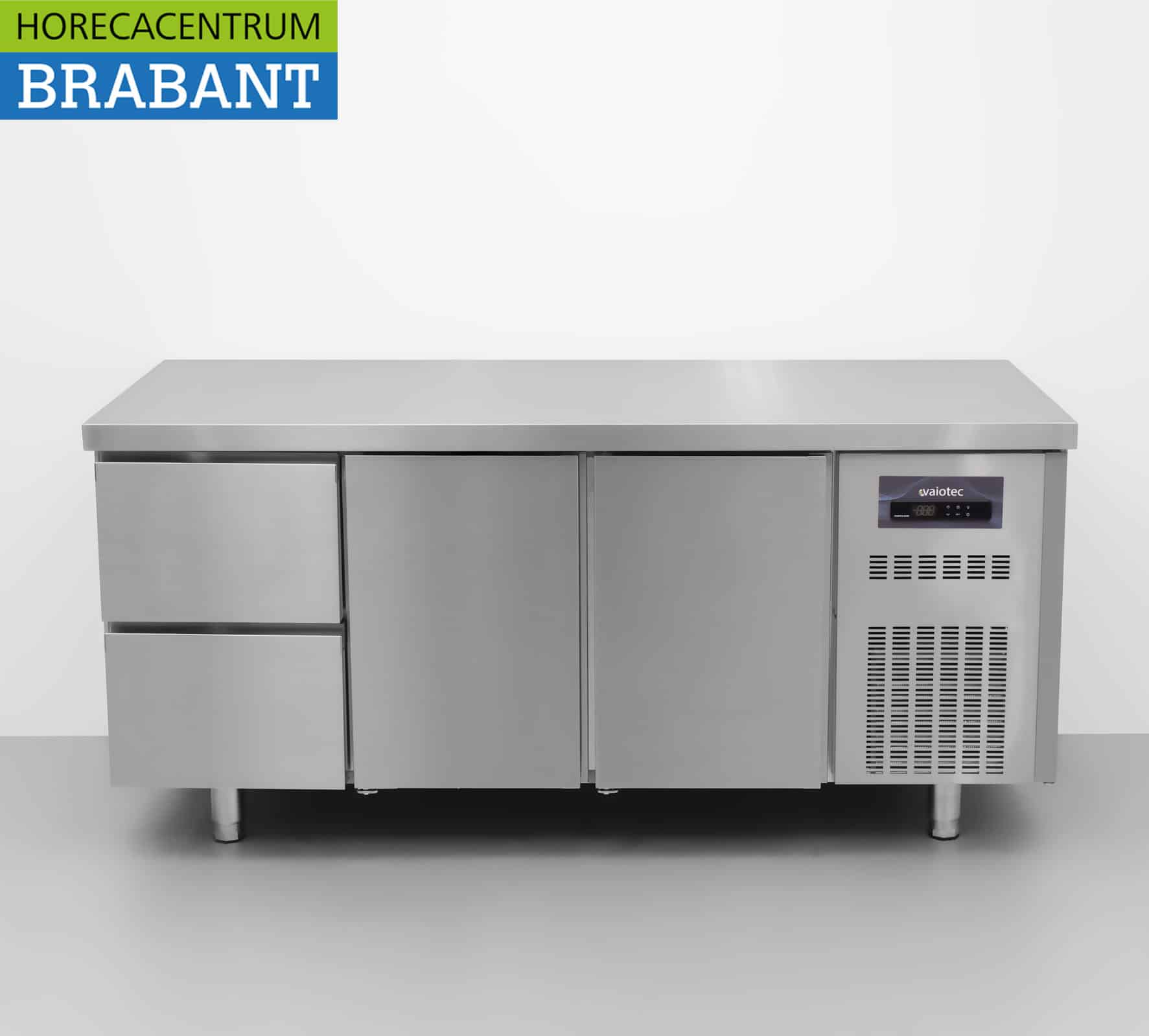 RVS Coreco Premium koelwerkbank 2 laden en 2 deuren 1/1 gastronorm 179,5 cm Horeca