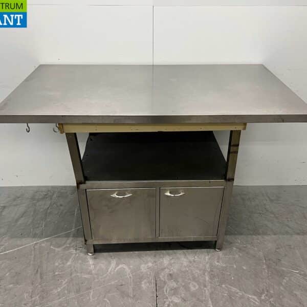 RVS Werktafel Werkkast 2 deuren 140 x 74,5 x 96 cm Horeca