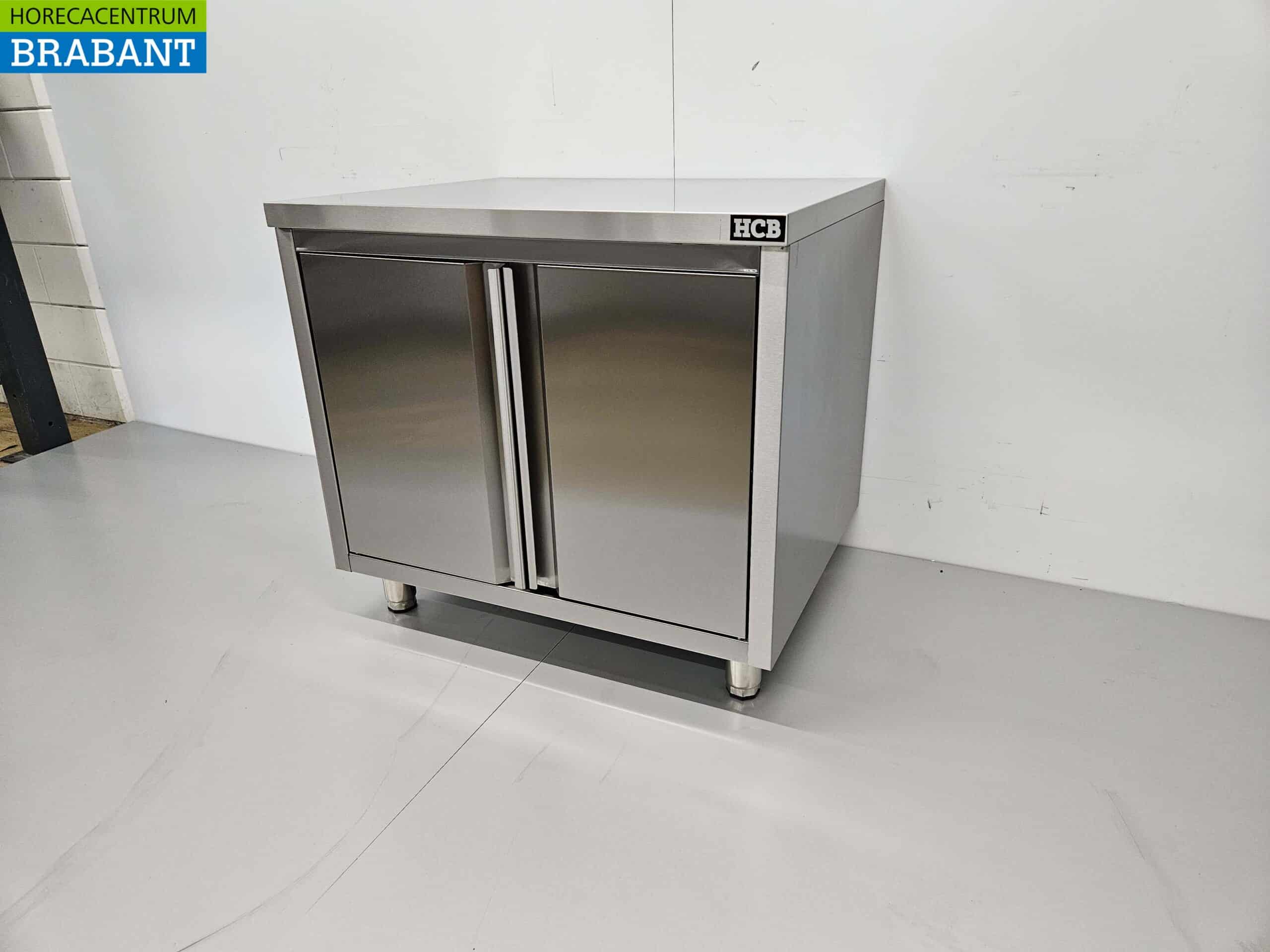 HCB RVS Werkkast Kast 2 deuren Premium-line 90 cm Horeca - Afbeelding 2