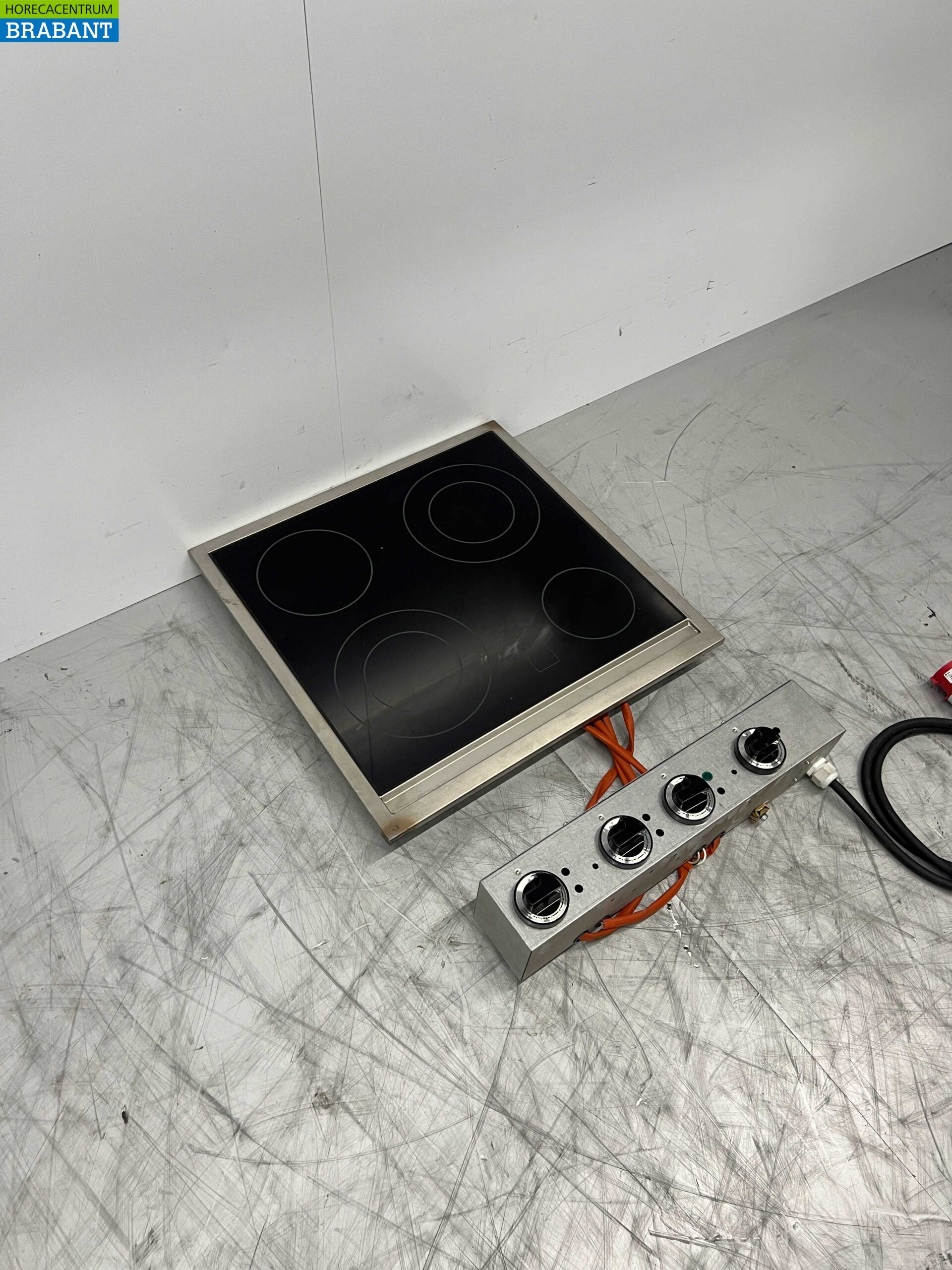 RVS Mareno 4 pits Drop-in Keramisch fornuis kookplaat 60 cm 400V Horeca - Afbeelding 2
