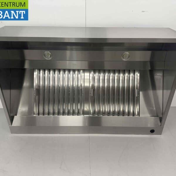 HCB RVS Afzuigkap Dampkap met lamellen filters Premium-line 150 cm Box model Doos model Horeca