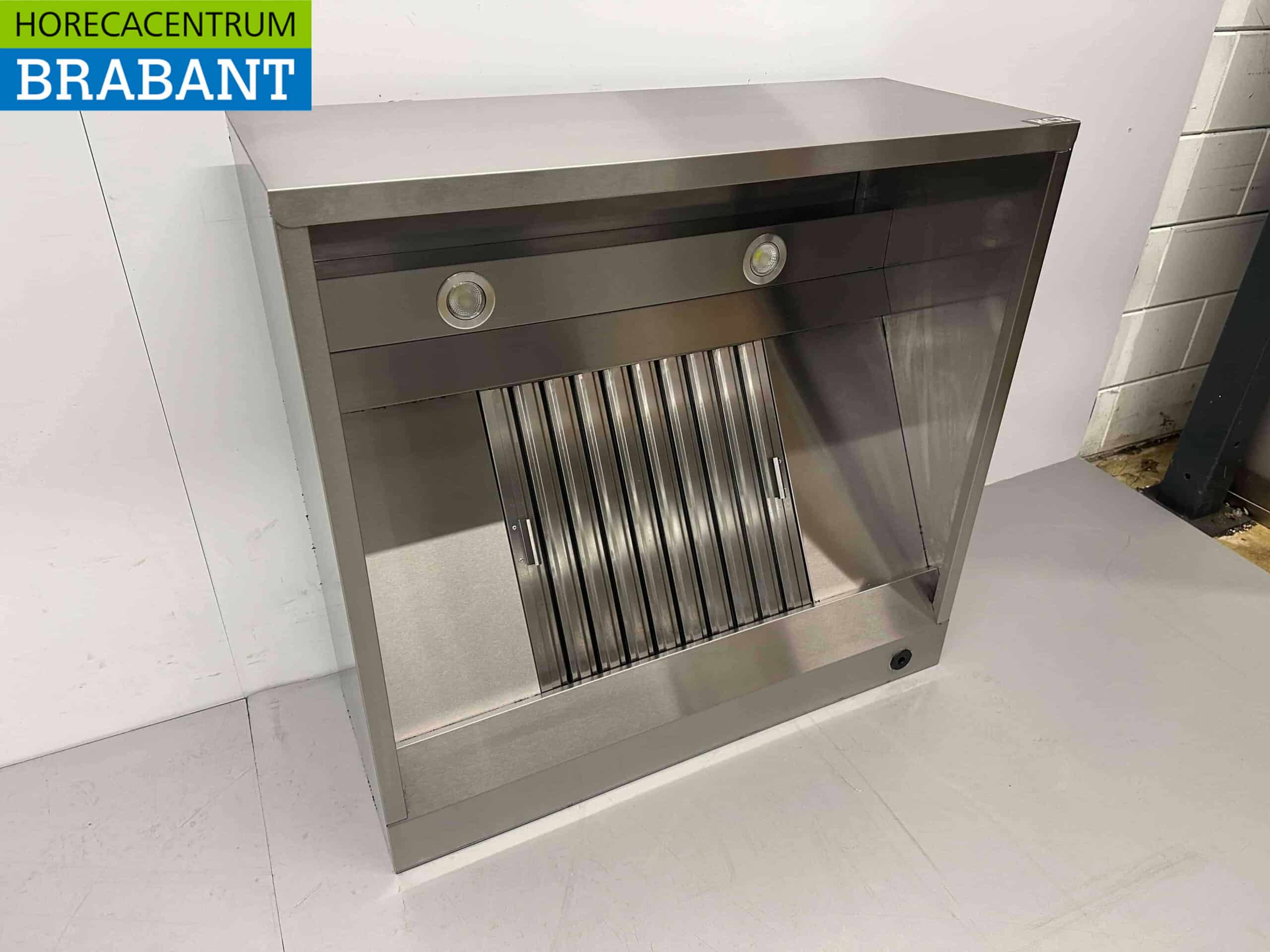 HCB RVS Afzuigkap Dampkap met lamellen filters Premium-line 100 cm Box model Horeca - Afbeelding 4