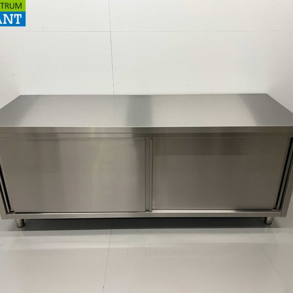 HCB RVS Werkkast Kast 2 schuifdeuren Premium-line 200 cm Horeca