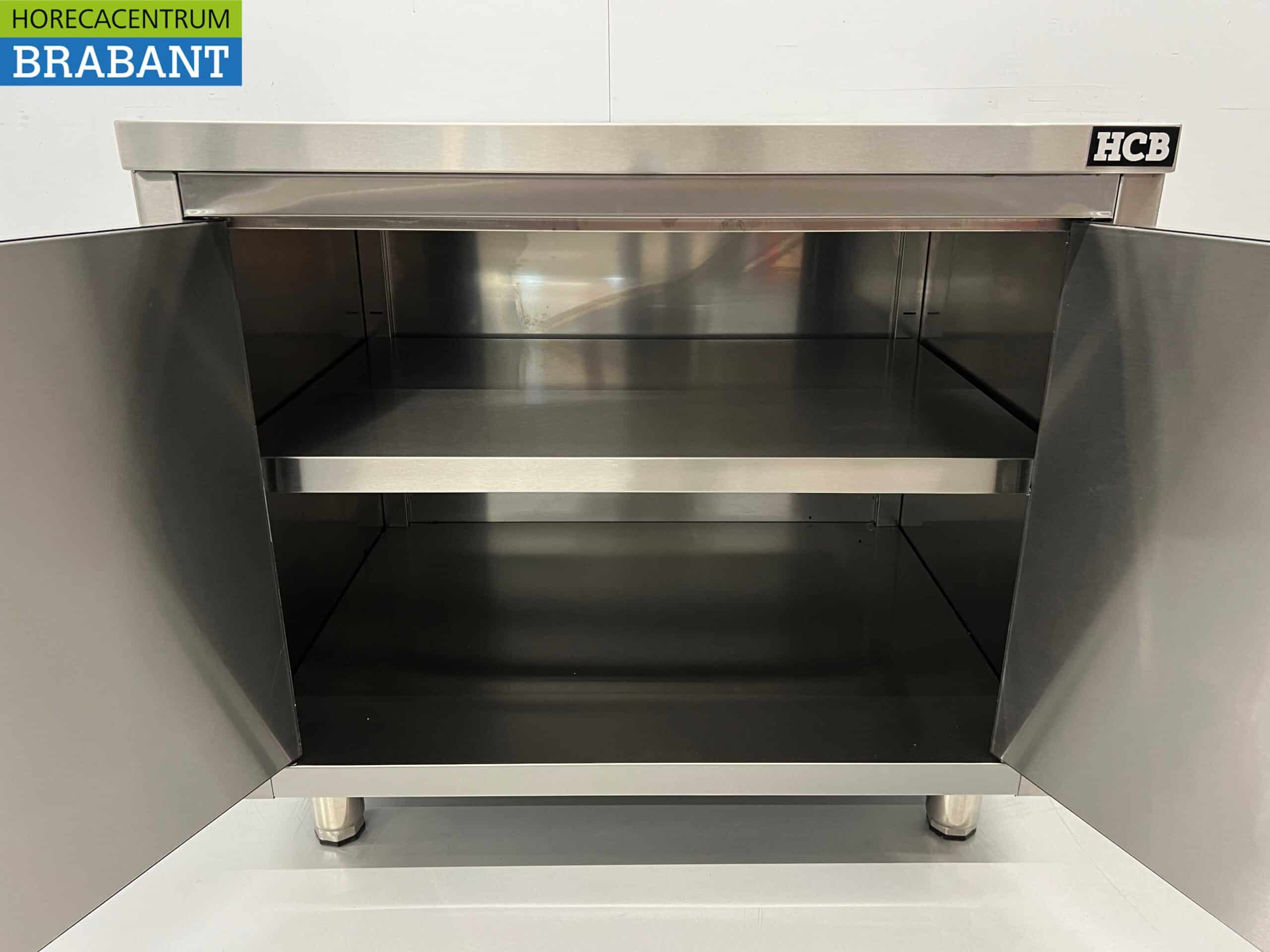 HCB RVS Werkkast Kast 2 deuren Premium-line 90 cm Horeca - Afbeelding 5