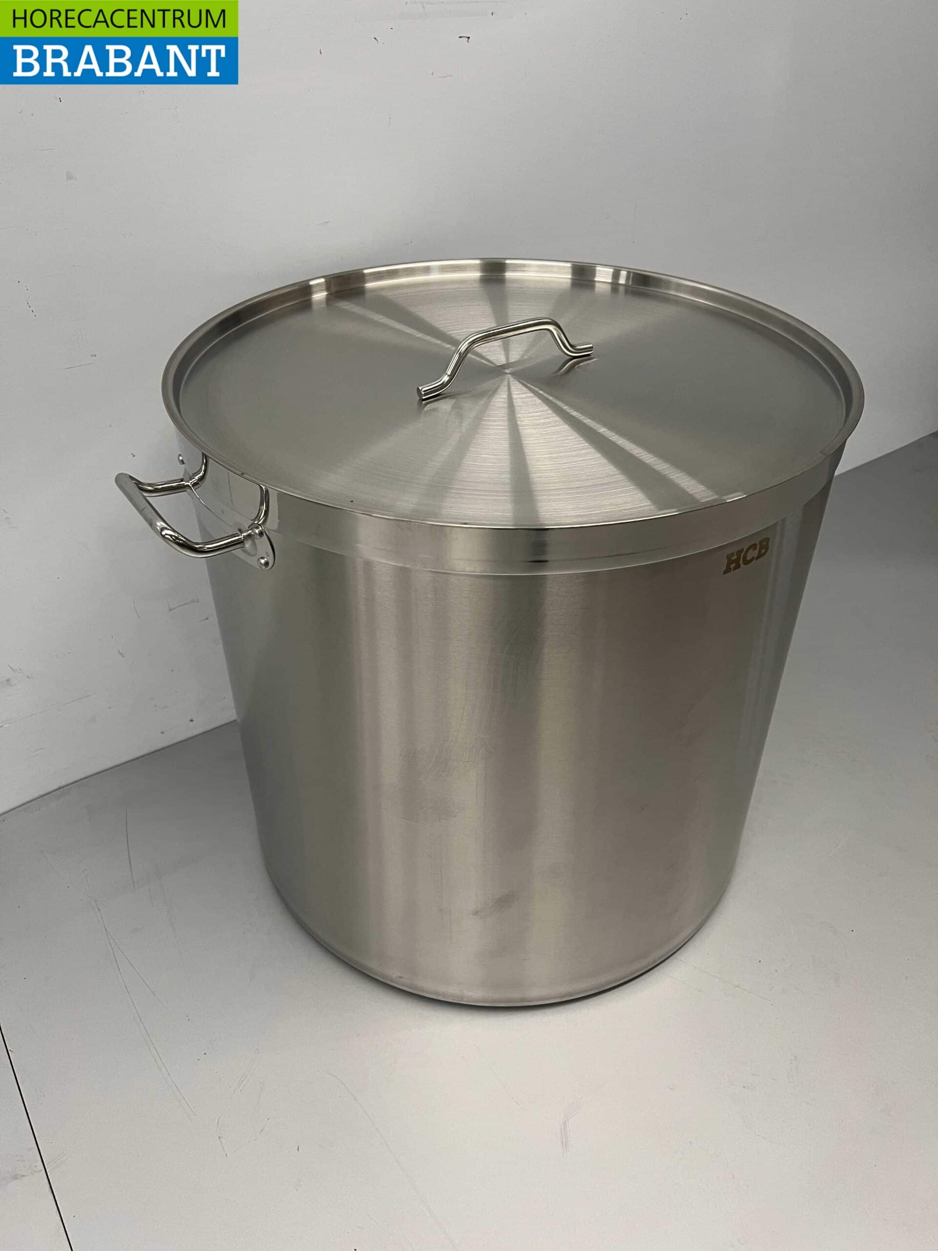 HCB RVS Soeppan Kookpan Pan Inductie 60 x 60 cm 160 liter Horeca - Afbeelding 2