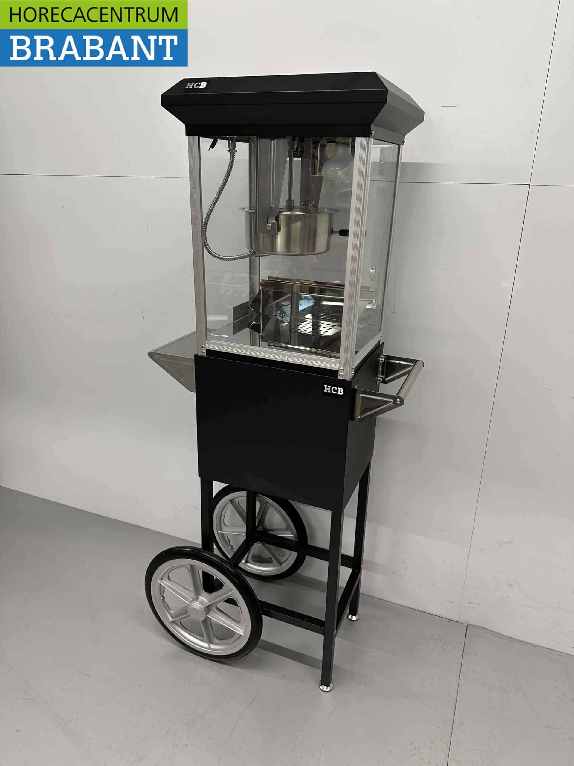 HCB Popcornmachine Popcorn machine met onderstel zwart 230V Braderie Markt Horeca - Afbeelding 2