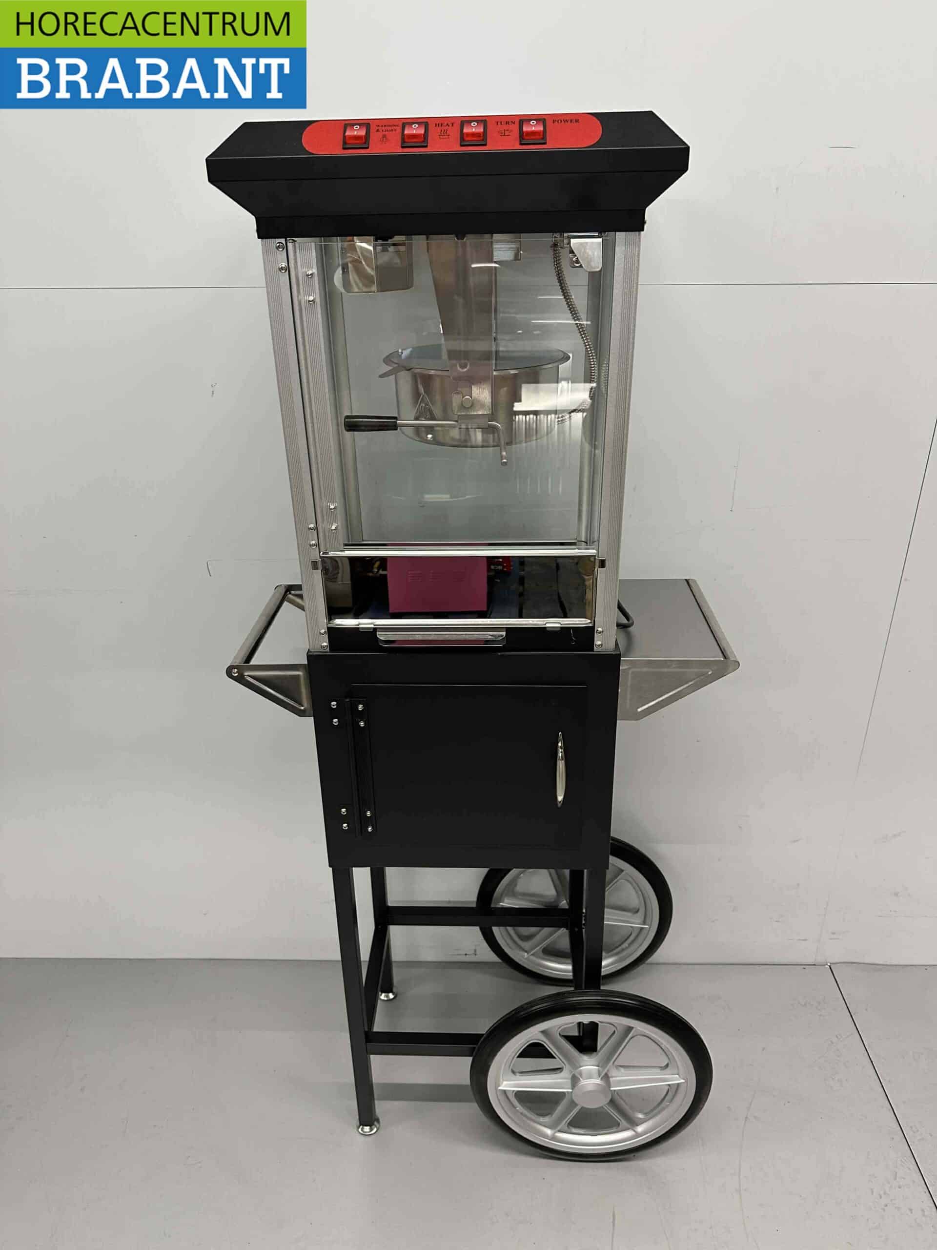 HCB Popcornmachine Popcorn machine met onderstel zwart 230V Braderie Markt Horeca - Afbeelding 4