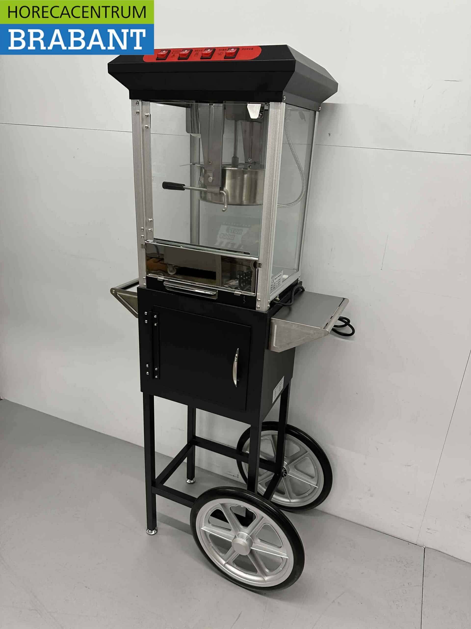 HCB Popcornmachine Popcorn machine met onderstel zwart 230V Braderie Markt Horeca - Afbeelding 5