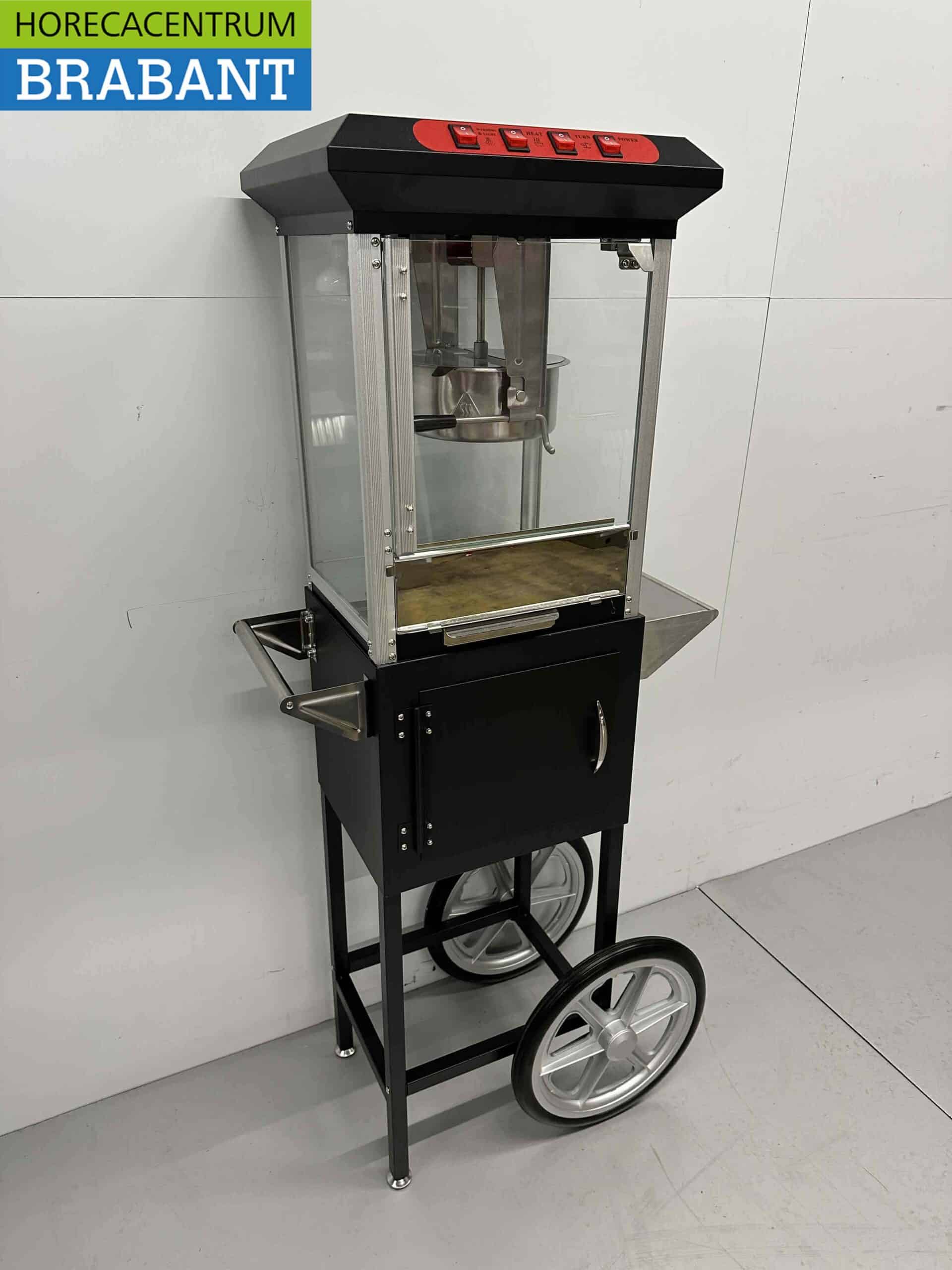 HCB Popcornmachine Popcorn machine met onderstel zwart 230V Braderie Markt Horeca - Afbeelding 6