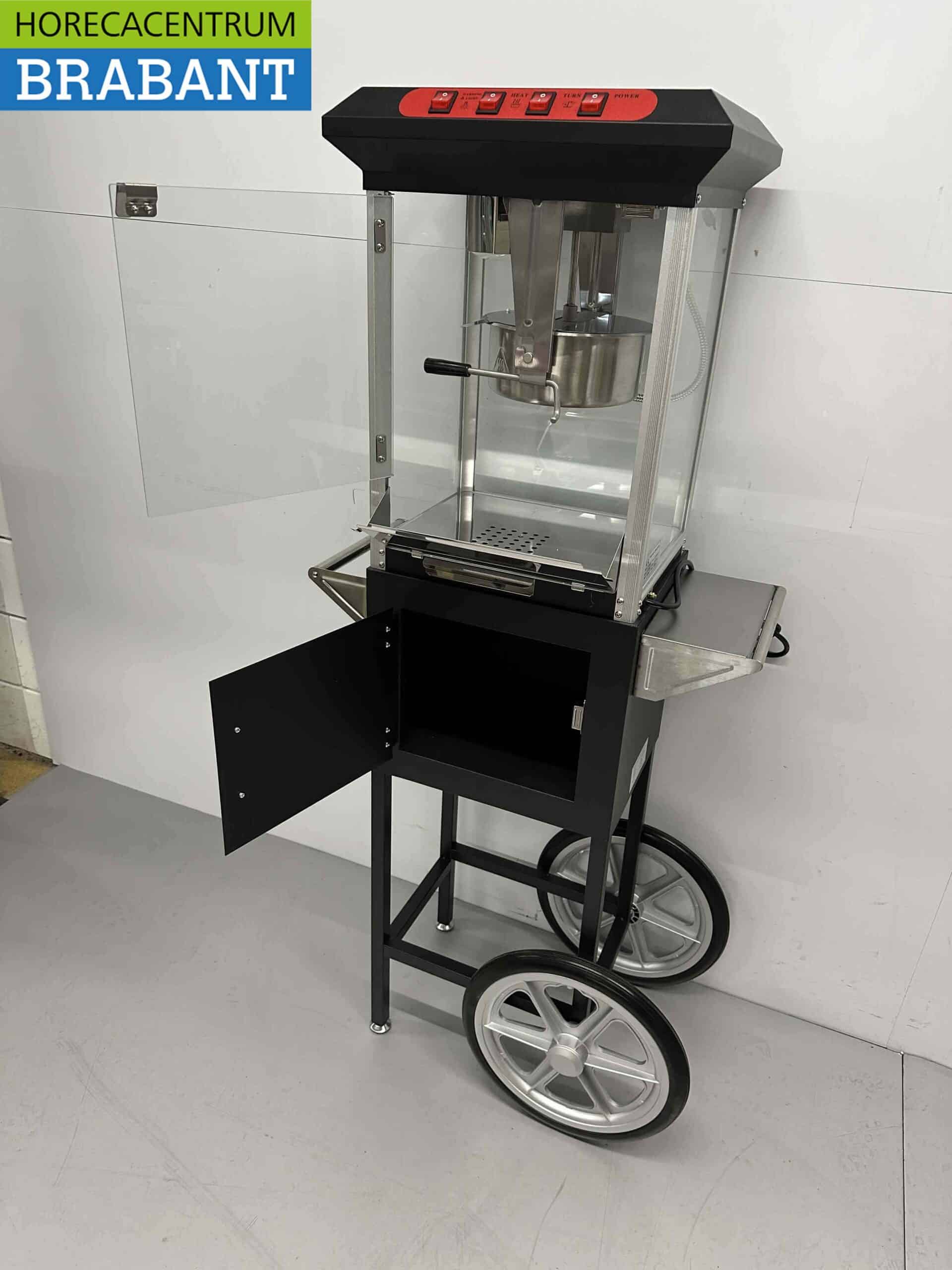 HCB Popcornmachine Popcorn machine met onderstel zwart 230V Braderie Markt Horeca - Afbeelding 8