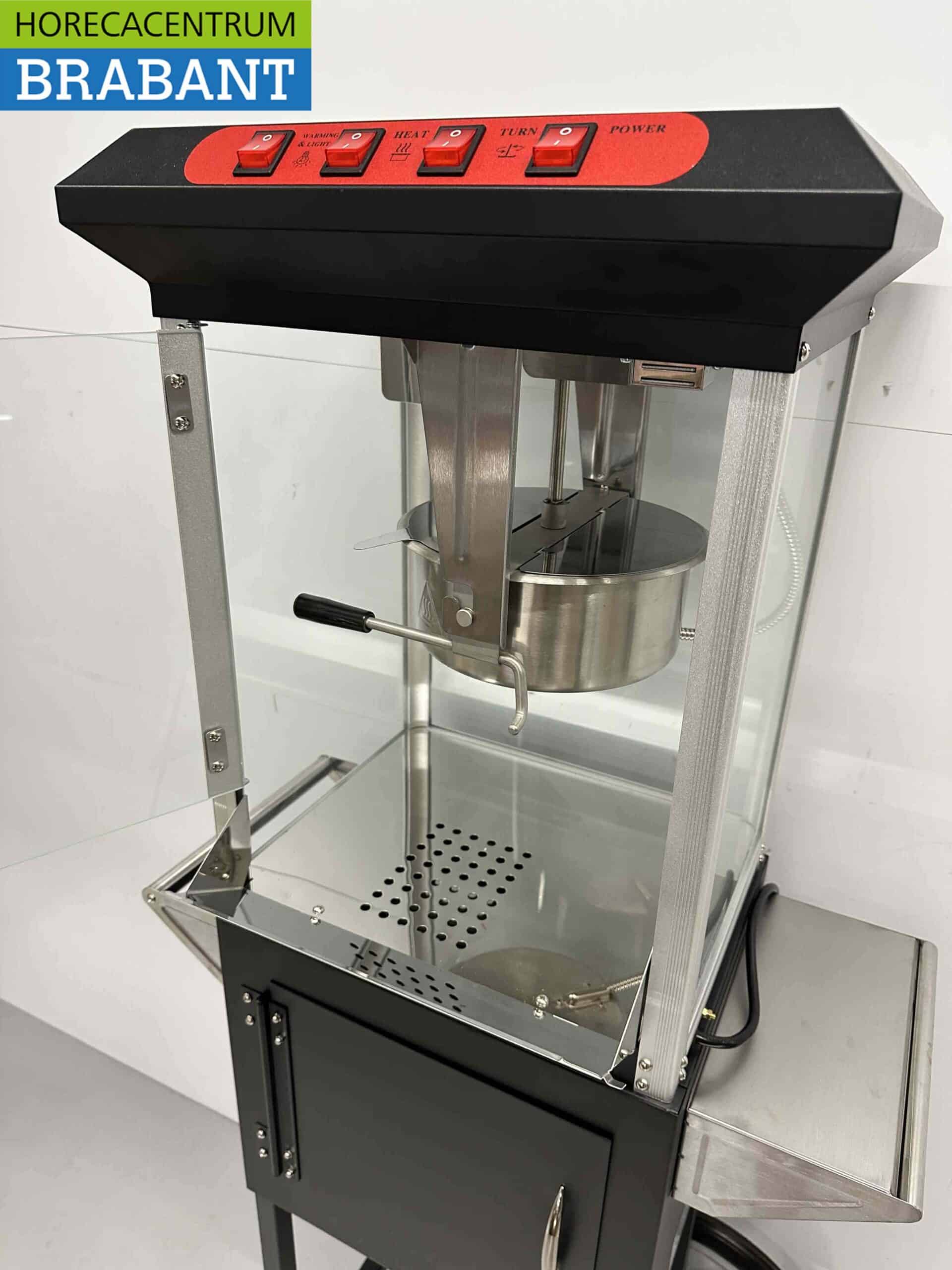 HCB Popcornmachine Popcorn machine met onderstel zwart 230V Braderie Markt Horeca - Afbeelding 9