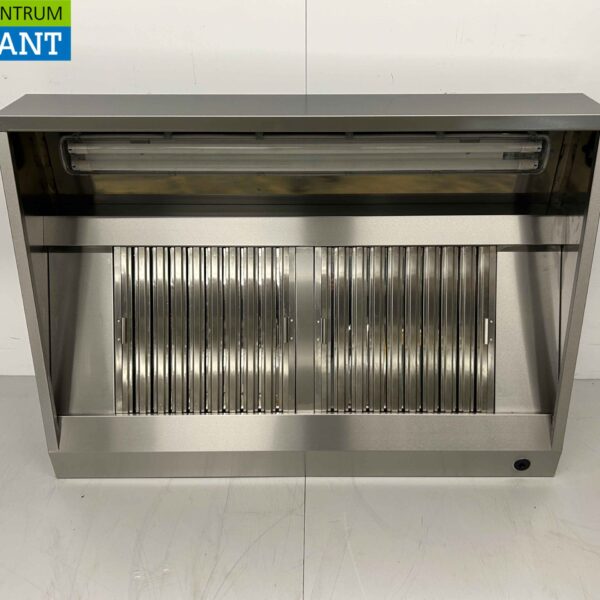 HCB RVS Afzuigkap Dampkap met lamellen filters Premium-line 140 cm Schuin model Horeca