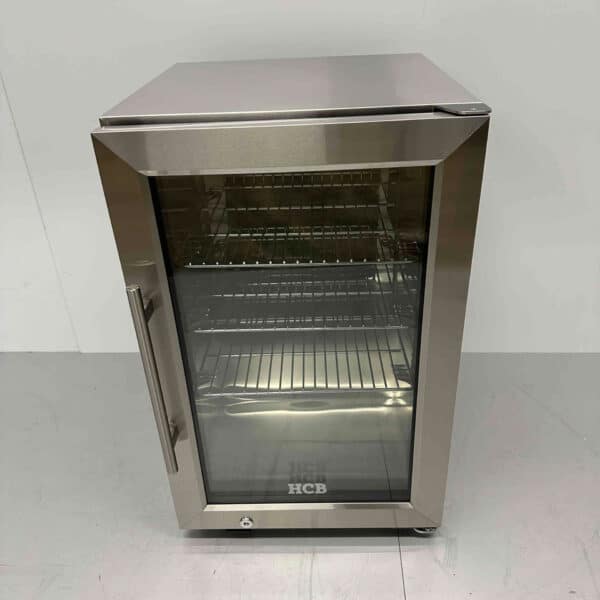 HCB RVS Outdoor Backbar Barkoeling Glazen klapdeuren 63 liter 43 cm 230V Horeca