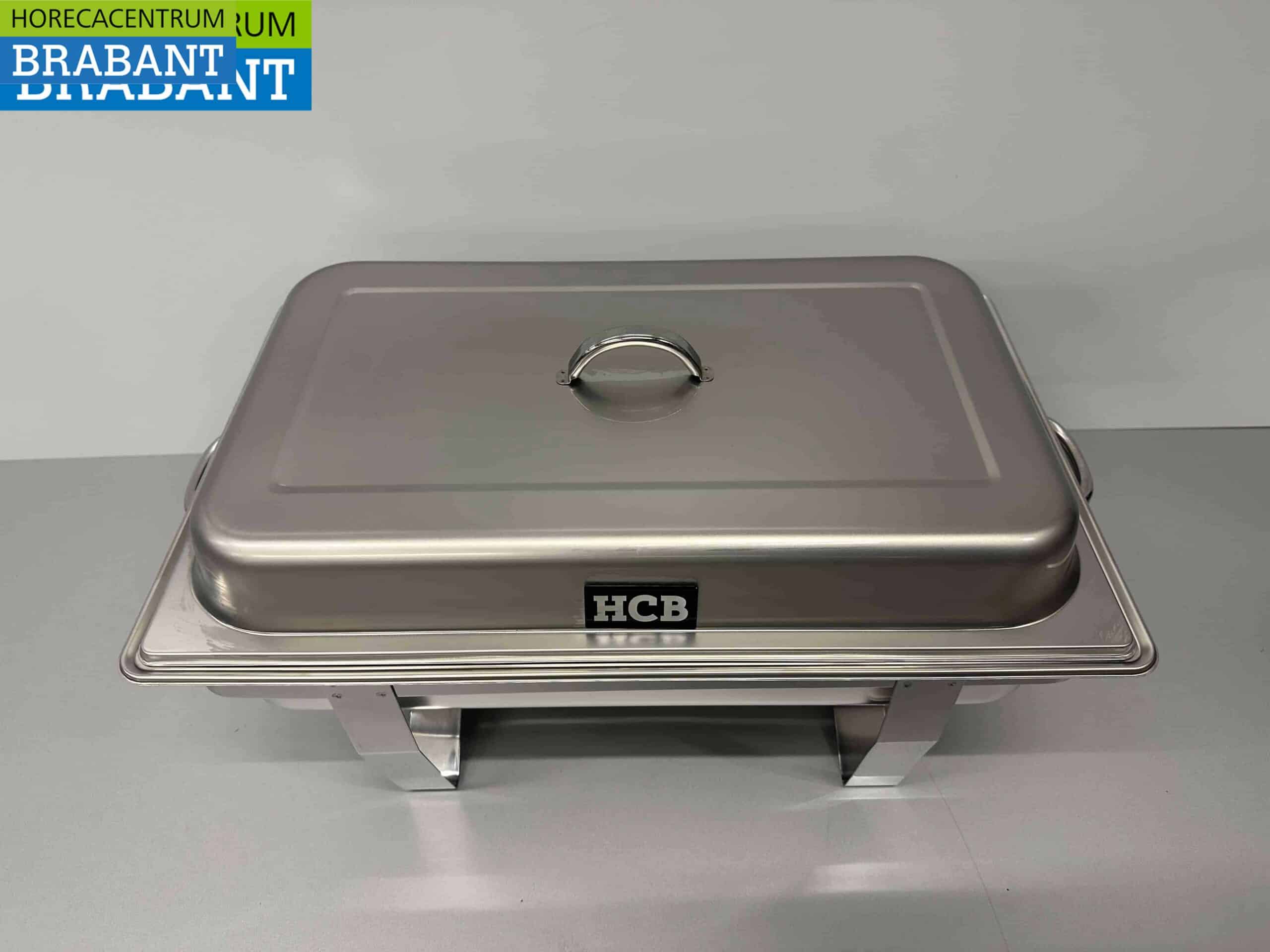 HCB RVS Chafing dish 3 x 1/3 GN Horeca - Afbeelding 2