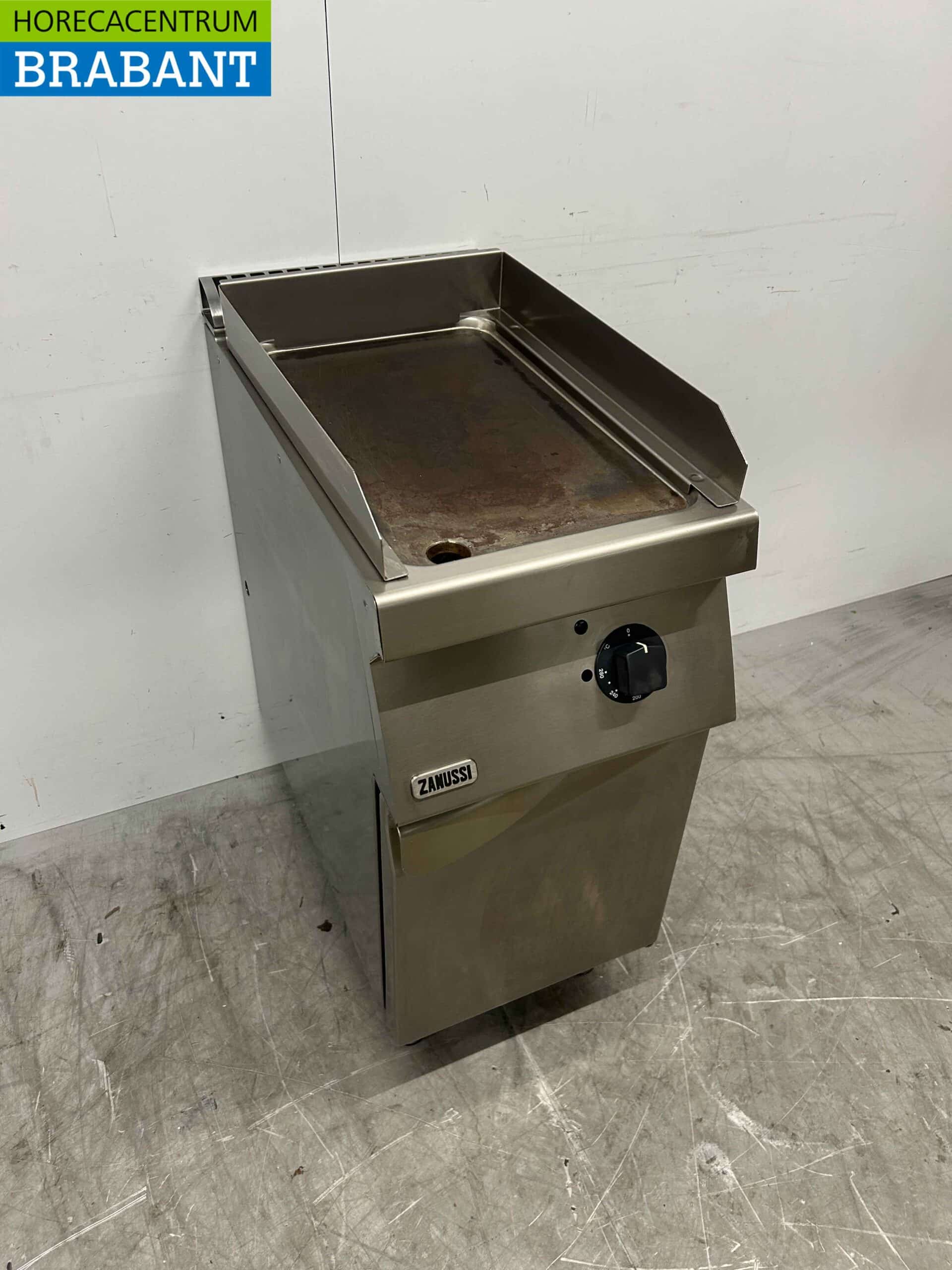 RVS Zanussi Grillplaat Bakplaat Gladde bakplaat 40 cm 400V Horeca - Afbeelding 3