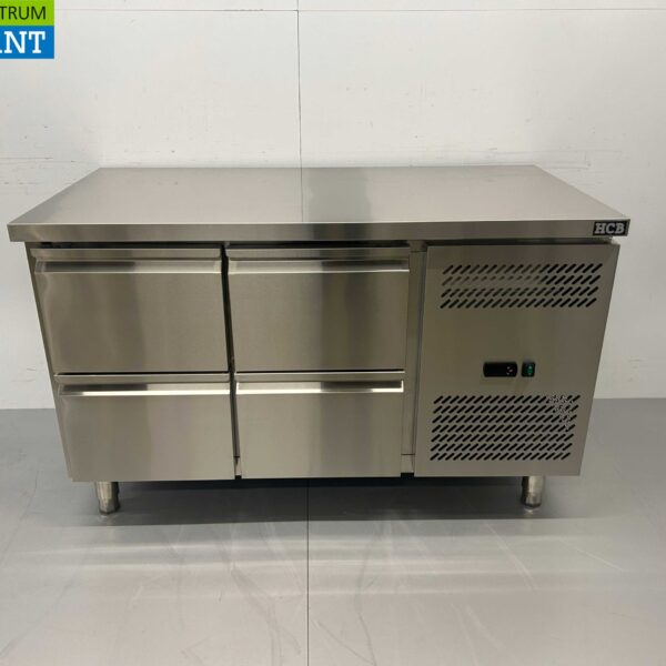 HCB RVS Koelwerkbank 4 laden 136 cm 230V Horeca