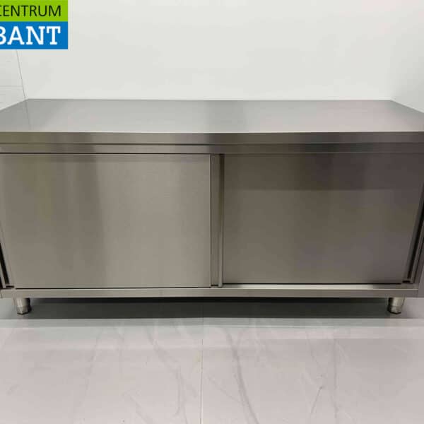 HCB RVS Werkkast Kast 2 schuifdeuren Premium-line 180 cm Horeca