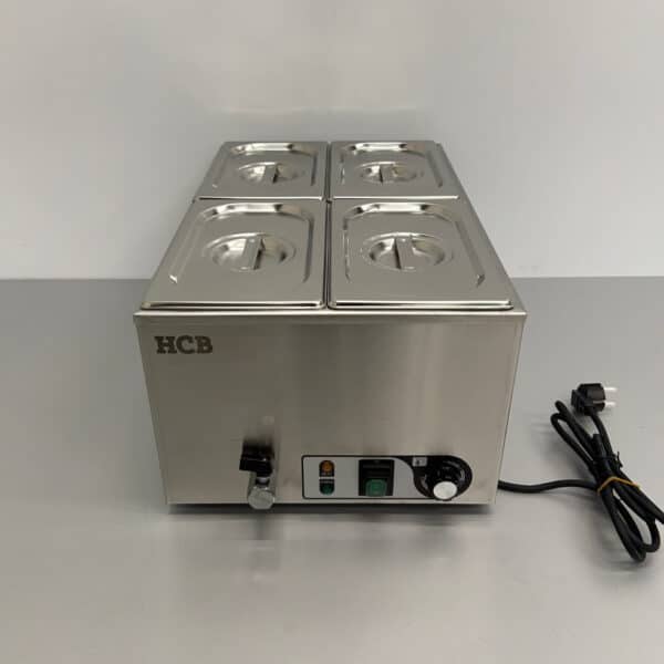 HCB RVS Bain marie 4 x 1/4 GN 230V Horeca