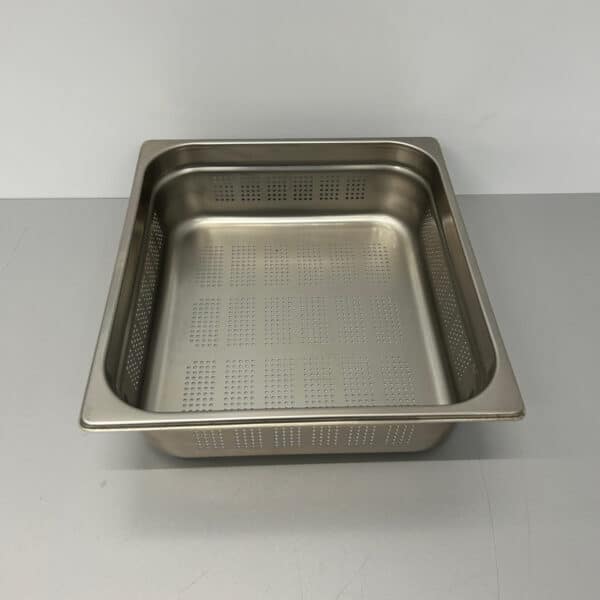 RVS Geperforeerde Gastronorm Bak GN Bak 2/3 GN Diepte 100 mm Horeca