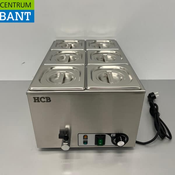 HCB RVS Bain marie 6 x 1/6 GN 230V Horeca