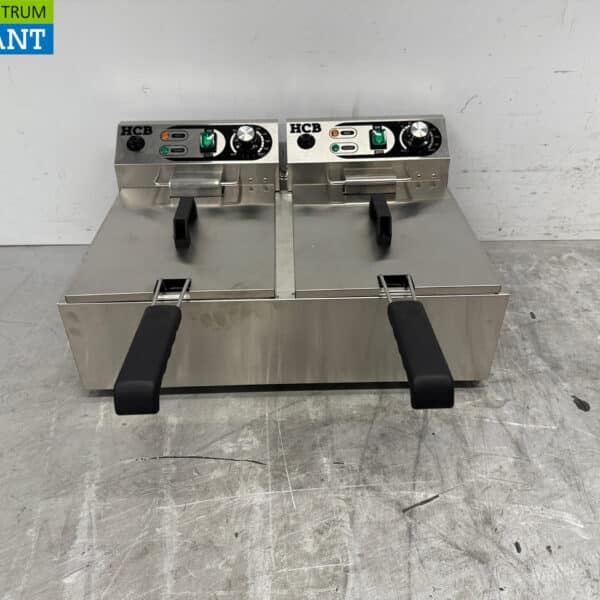 RVS Dubbele Friteuse Frituur 2 x 6 liter 2 x 230V Horeca
