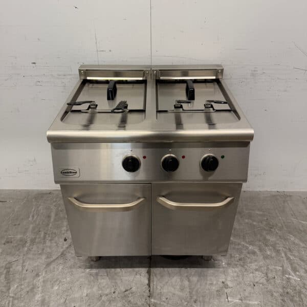RVS Combisteel Dubbele Friteuse 2 x 18 liter 400V Horeca